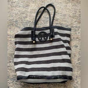Tory Burch striped beach tote